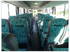 マイクロバス　車内写真